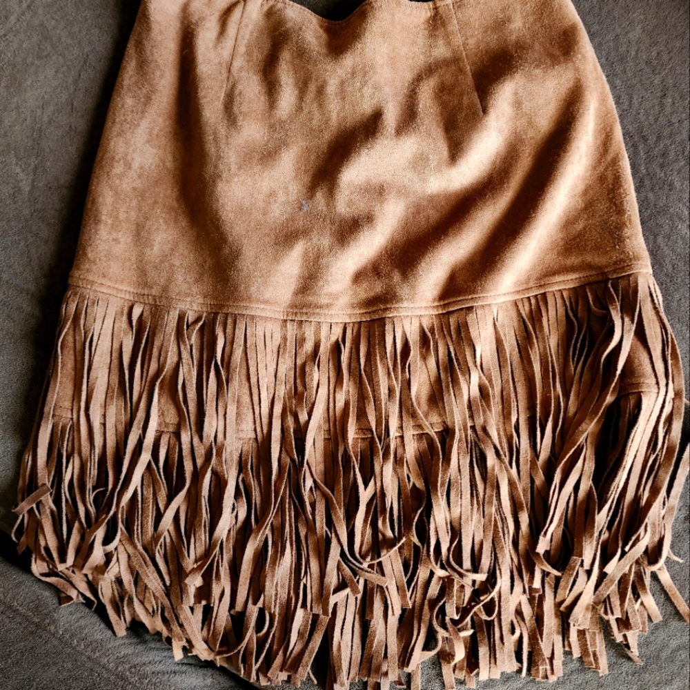 Mini Fringe Skirt M